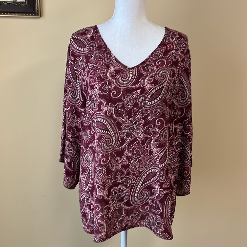 Dark Plum/Burgundy Flowy Top